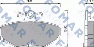 FOMAR FRICTION fo468981 -  Комплект тормозных колодок, дисковый тормоз